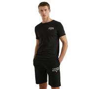 Tommy Hilfiger Cn Ss Tee Logo UM0UM02916, Uomo, Nero (Black), XL