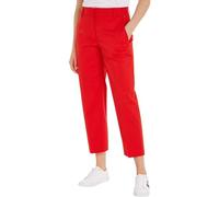 Tommy Hilfiger Pantaloni Donna Chino Slim Fit, Rosso (Fierce Red), 32