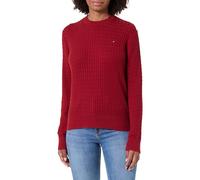 Tommy Hilfiger Co Cable C-Nk LS Sweater Ww0Ww44993, Maglione Pullover, Donna, Rosso (Regatta Red), XXL