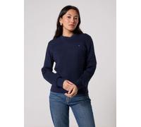 Tommy Hilfiger Donna Pullover Cable Fine Motivo a Trecce, Blu (Dark Night Navy), S