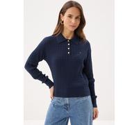 Tommy Hilfiger - Co Cable Fine Gg Rlx WW0WW48475 Blu - Abbigliamento M Blu