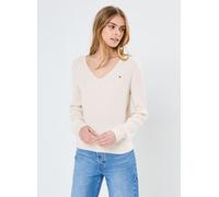 Tommy Hilfiger - Co Cable Fine Gg V-N WW0WW44987 Beige - Abbigliamento S Beige