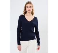 Tommy Hilfiger - Co Cable Fine Gg V-N WW0WW44987 Blu - Abbigliamento M Blu