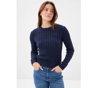 Tommy Hilfiger Maglione da Donna CO Cable Mid GG C-NK LS Swt WW0WW47644, Blu (Dark Night Navy), XL, Blu (Dark Night Navy), XL