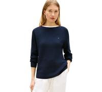 Tommy Hilfiger Co Cardi Fine GG LS Boat-nk Swt Ww0ww44975 Pullover, Blue (Dark Night Navy), XL Donna