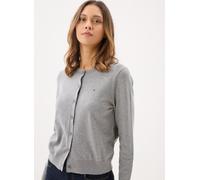 Tommy Hilfiger Co Jersey Stitch Cardigan Ww0Ww42370, Cardigan, Donna, Grigio (Med Heather Grey), M