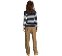 Tommy Hilfiger Donna Pullover Jersey Fine con Scollo Rotondo, Multicolore (Dark Night Navy/Ivory Petal Stp), S