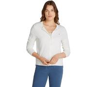 Tommy Hilfiger Donna Cardigan Jersey Stitch Cardigan Elegante, Bianco (Ecru), S