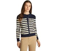 Tommy Hilfiger Donna Cardigan Jersey Stitch Cardigan Elegante, Multicolore (Her Stp Dark Night Navy/ Country Iv), XL