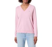 Tommy Hilfiger Co Jersey Stitch V-Nk Sweater Ww0Ww40098, Maglione Pullover, Donna, Rosa (Bonita Pink), XXS