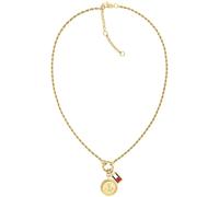 Tommy Hilfiger Jewelry Collana con Pendente da Donna in Acciaio Inossidabile con placcatura ionica Oro Giallo - 2781029