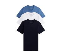 Tommy Hilfiger Confezione da 3 Canottiere con Scollo a V in Cotone Classico, Bianco, Blu Cielo Nord, Cielo Deserto, S
