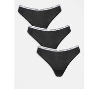 Tommy Hilfiger - Confezione da 3 perizomi neri-Nero M