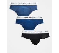 Tommy Hilfiger Slip da Uomo 3P UM0UM03875, Nero (Nero/Blu JN/AG Sea), XL