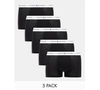 Tommy Hilfiger Pantaloncini Boxer Uomo Confezione da 5 Cotone Elasticizzato, Multicolore (Black/Black/Black/Black/Black), S