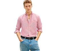 Tommy Hilfiger Core Flex Pop Classic STP Camicia MW0MW41403 L/S da Uomo, Colore Rosso, M, Rosso (Rosso Medio/a Strisce), M