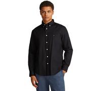 Tommy Hilfiger Core Flex Popeline Solid RF Camicia Mw0mw39988 L/S, Black (Black), L Uomo
