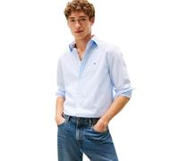 Tommy Hilfiger Core Hairline Poplin RF Camicia Uomo MW0MW41399 L/S Camicia, Blu, XL, Blu (Sweet Blue/Stripe), XL