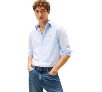 Tommy Hilfiger Core Hairline Poplin RF Camicia Uomo MW0MW41399 L/S Camicia, Blu, XL, Blu (Sweet Blue/Stripe), XL