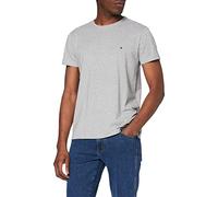 Tommy Hilfiger Core Stretch Slim Cneck Tee, Maglietta Uomo, Grigio (Cloud Htr 501), M