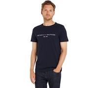 Tommy Hilfiger Core Tommy Logo Tee Mw0mw11465, Maglietta a Maniche Corte Uomo, Blu (Sky Captain), XL
