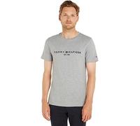 Tommy Hilfiger CORE TOMMY LOGO TEE MW0MW11465, Uomo, Grigio (CLOUD HTR), S
