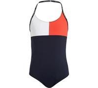 Tommy Hilfiger Costume da Bagno Bambina One Piece Allacciatura sul Collo, Blu (Desert Sky), 10-12 Anni