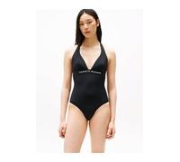 Tommy Hilfiger Costume da Bagno Donna One Piece Allacciatura sul Collo, Nero (Black), M