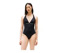 Tommy Hilfiger Costume da Bagno Donna One Piece Allacciatura sul Collo, Nero (Black), XL
