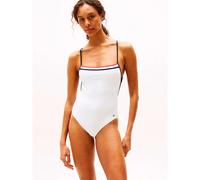 Tommy Hilfiger - Elegante Costume a Righe con Schiena Scoperta - - Swimwear - Donna - Bianco - M