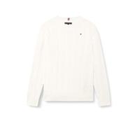 Tommy Hilfiger Cotton Cable Sweater Kb0kb09753 Maglioni, White (Ivory Silk), 12 Anni Bambino