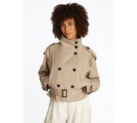Tommy Hilfiger - Cotton Crop Trench WW0WW43933 Beige - Abbigliamento 42 Beige