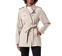 Tommy Hilfiger Cotton Short Trench, Giacche tessute Donna, Beige,