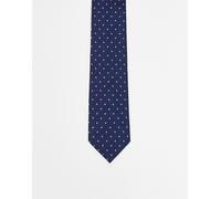 Tommy Hilfiger - Cravatta blu navy in seta jacquard a pois One Size