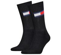Tommy Hilfiger Crew, Calzini Unisex - Adulto, Nero, 43-46