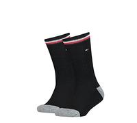Tommy Hilfiger Crew, Calzini Unisex - Bambini e ragazzi, Nero, 35-38