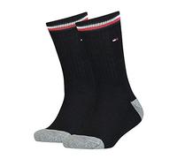 Tommy Hilfiger Crew, Calzini Unisex - Bambini e ragazzi, Nero, 39-42