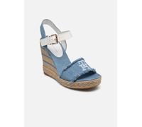 Tommy Hilfiger - DENIM WEDGE SANDAL Blu - Scarpe di corda 41 Blu
