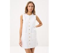 Tommy Hilfiger - Dnm Clr Sl Mini Dres WW0WW48584 Bianco - Abbigliamento 40 Bianco