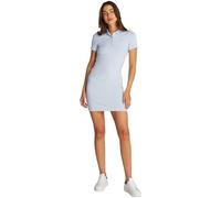 Tommy Hilfiger Donna Abito a Polo 1985 Pique Slim Fit, Blu (Breezy Blue), M
