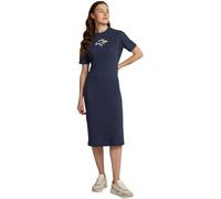 Tommy Hilfiger Donna Abito a T-shirt Script Lunghezza Midi, Blu (Dark Night Navy), M