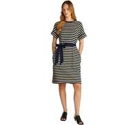Tommy Hilfiger Donna Abito Cotton Interlock da Legare, Multicolore (Breton STP N Sky/Country Ivory), XXL
