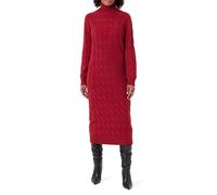 Tommy Hilfiger Donna Abito in Maglia Soft Wool Cable con Collo Alto, Rosso (Regatta Red), L