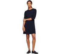 Tommy Hilfiger Donna Abito in Maglia Soft Wool Flared Sweater Dress Maniche Lunghe, Blu (Desert Sky), XS