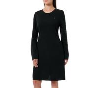 Tommy Hilfiger Donna Abito in Maglia Soft Wool Flared Sweater Dress Maniche Lunghe, Nero (Black), S