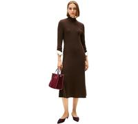 Tommy Hilfiger Donna Abito in Maglia Soft Wool Lunghezza Midi, Marrone (Dark Coffee), L