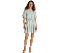 Tommy Hilfiger Donna Abito Linen Short con Cintura in Vita, Multicolore (Classic Ithaca/Fort Green), 48