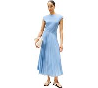 Tommy Hilfiger Donna Abito Rib Midi Fit & Flare, Blu (Brisk Blue), XL
