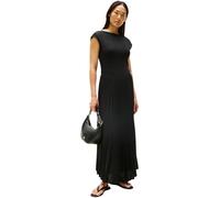 Tommy Hilfiger Donna Abito Rib Midi Fit & Flare, Nero (Black), S