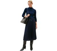 Tommy Hilfiger Donna Abito Slim Rib Mix Midi, Blu (Dark Night Navy), XL